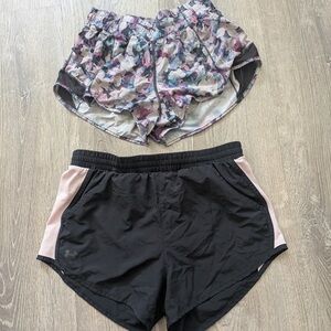 2 pairs lululemon athletica, Under Armour Athletic Shorts. Size 6 bundle.